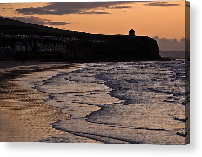 Ireland Acrylic Print featuring the photograph Mussenden Sunset by Nigel R Bell
