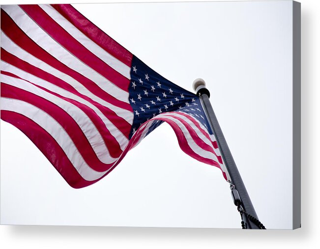 Red Acrylic Print featuring the photograph My Country 'Tis of Thee by Courtney Webster