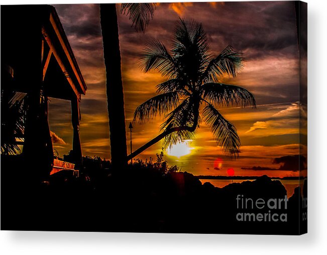 Sunset Acrylic Print featuring the photograph My Hidden Paradise by Rene Triay FineArt Photos