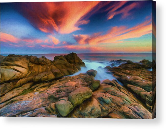 Painting Acrylic Print featuring the painting My Malibu by Joel Olives