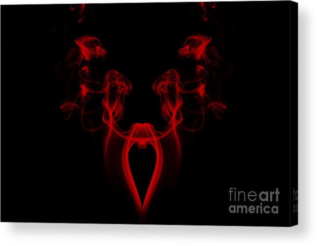 Heart Acrylic Print featuring the photograph My Smoking Heart Red by Steve Purnell