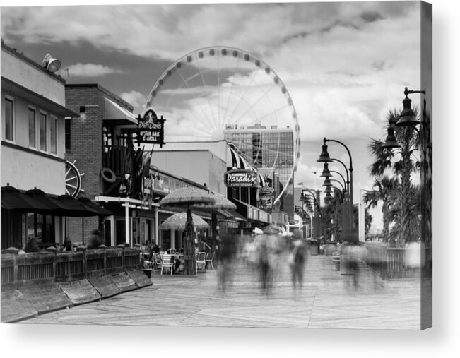 Myrtle Beach Acrylic Print featuring the photograph Myrtle Beach Board Walk by Ivo Kerssemakers