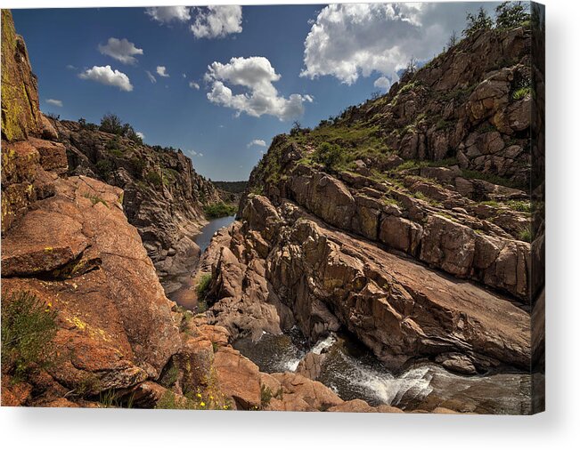 Wichita Mountains Acrylic Print featuring the photograph Narrows Canyon in the Wichita Mountains by Todd Aaron