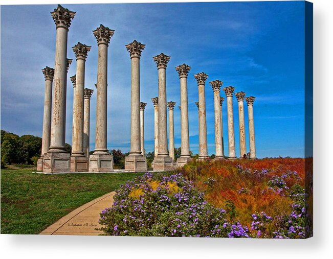 Autumn Acrylic Print featuring the photograph National Capitol Columns by Suzanne Stout