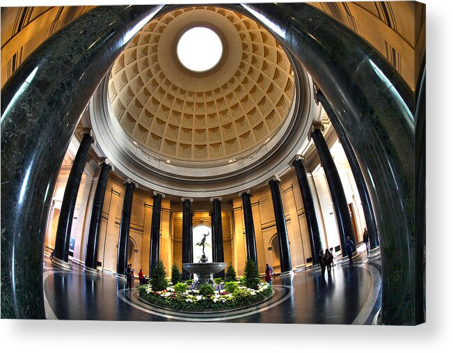 Fisheye Acrylic Print featuring the photograph National Gallery of Art by Mitch Cat