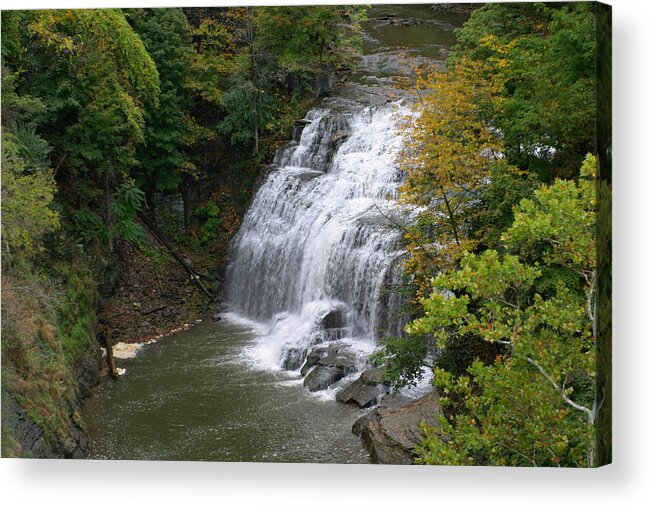 Waterfalls Acrylic Print featuring the photograph Natural Beauty From Above by Living Color Photography Lorraine Lynch