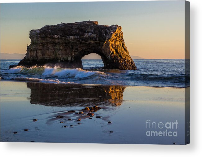 Natural Bridges State Beach Acrylic Print featuring the photograph Natural Bridge by Suzanne Luft
