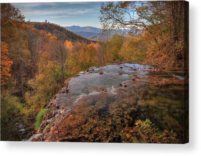 Autumn Acrylic Print featuring the photograph Nature's Infinity Pool by Jaki Miller