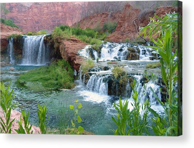 Navajo Acrylic Print featuring the photograph Navajo Falls by Alan Socolik