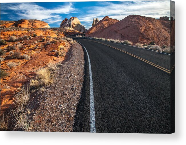 Canyon Acrylic Print featuring the photograph Nevada Highways by Peter Tellone