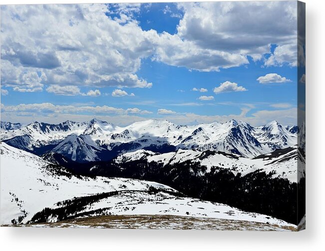 Never Acrylic Print featuring the photograph Never Summer Mountains by Tranquil Light Photography