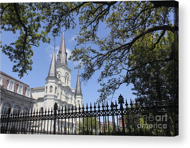 St Louis Cathedral In New Orleans Acrylic Print featuring the photograph St Louis cathedral in New Orleans New Orleans 18 by Carlos Diaz
