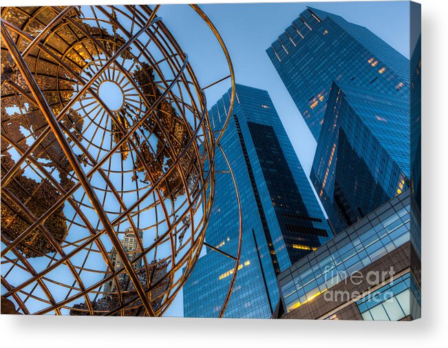 Clarence Holmes Acrylic Print featuring the photograph New York City Columbus Circle Landmarks I by Clarence Holmes