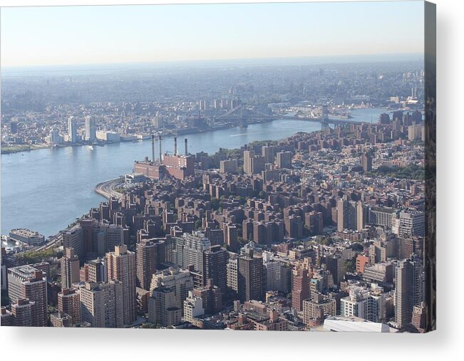 New York Acrylic Print featuring the photograph New York View by David Grant