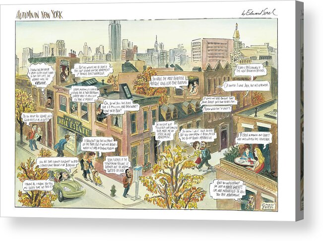 Rental Acrylic Print featuring the digital art New Yorker October 2nd, 2000 by Edward Sorel