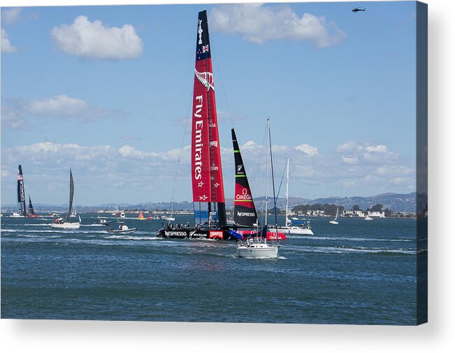 Americas Cup Acrylic Print featuring the photograph New Zealand by Weir Here And There