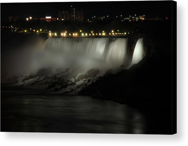 Canada Acrylic Print featuring the photograph Niagara at Night by Richard Gehlbach