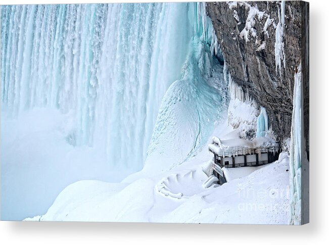 Niagara Falls Acrylic Print featuring the photograph Niagara Falls Winter Secret by Charline Xia