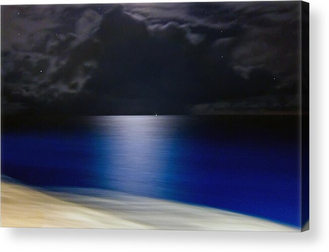 Night Acrylic Print featuring the photograph Night and Water by Hanny Heim