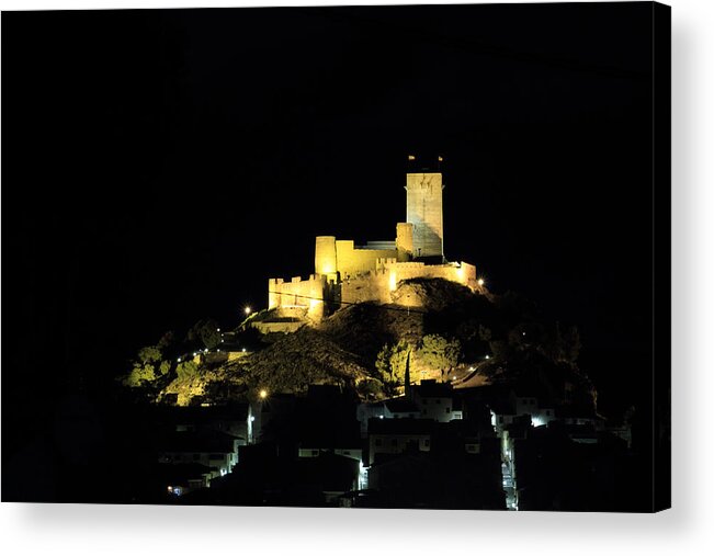 Antic Acrylic Print featuring the photograph Night at the Castle by Pedro Fernandez