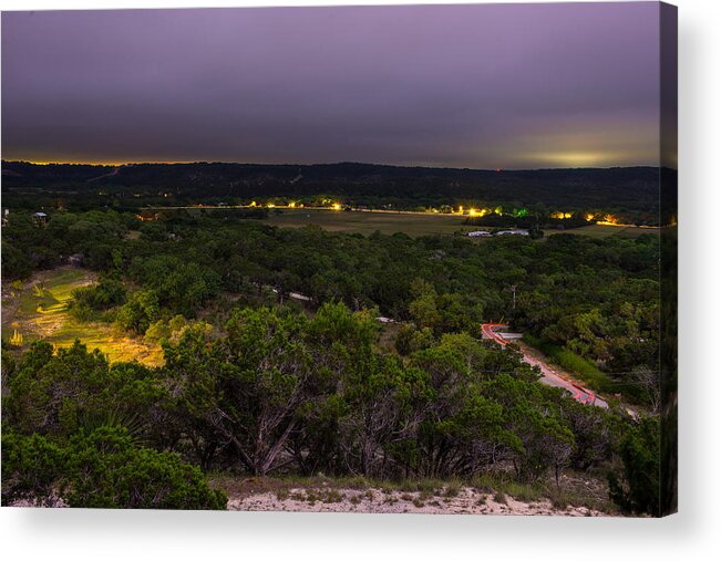 Night Acrylic Print featuring the photograph Night In A Texas Hill Country Valley by Darryl Dalton