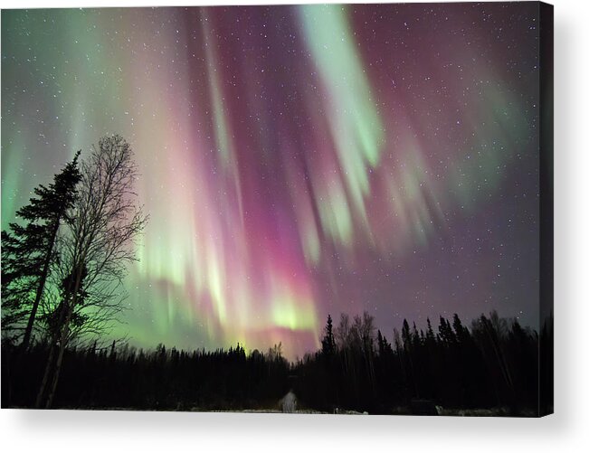Aurora Borealis Acrylic Print featuring the photograph Night of Colour by Valerie Pond