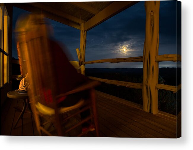Night Acrylic Print featuring the photograph Night On The Porch by Darryl Dalton