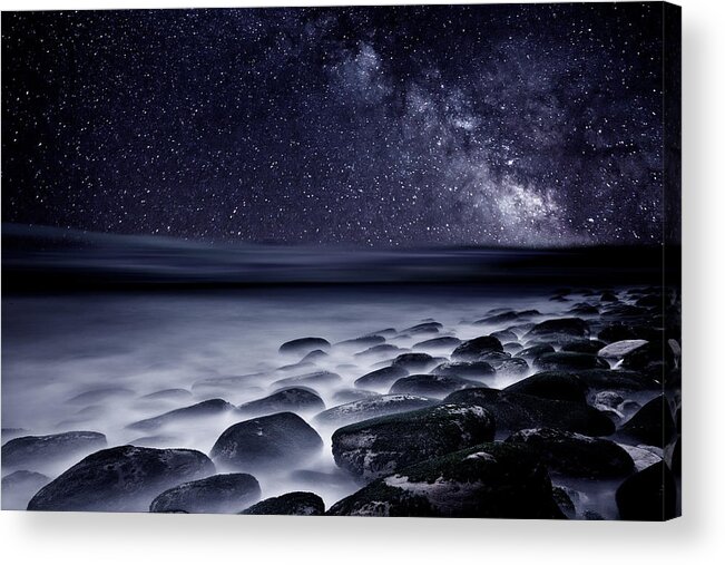 Rocks Acrylic Print featuring the photograph Night shadows by Jorge Maia