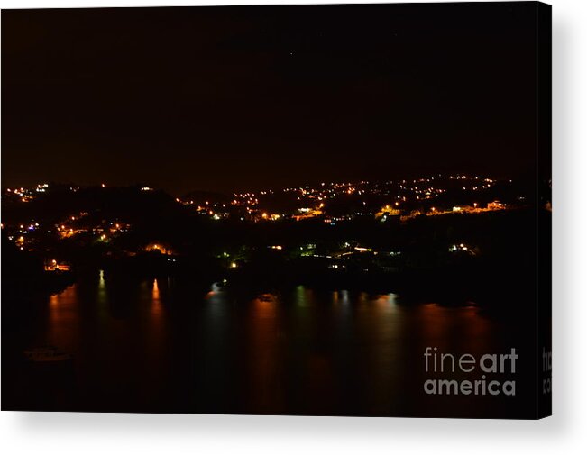 Grenada Acrylic Print featuring the painting Nightscape by Laura Forde