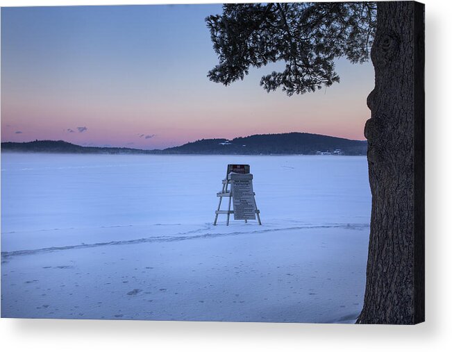 Spofford Lake New Hampshire Acrylic Print featuring the photograph No Lifeguard Spofford Lake by Tom Singleton