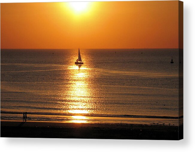 Landscape Acrylic Print featuring the photograph North Sea Sunset by Gerry Bates