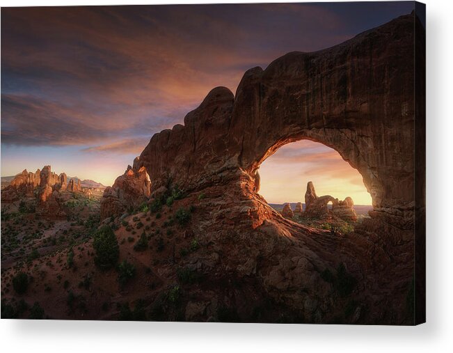 Utah Acrylic Print featuring the photograph North Windows by Juan Pablo De