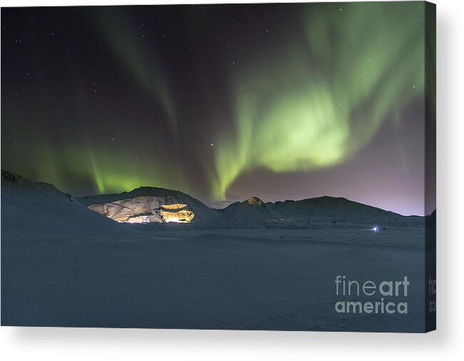 Northern Lights Acrylic Print featuring the photograph Northern lights iceland by Gunnar Orn Arnason