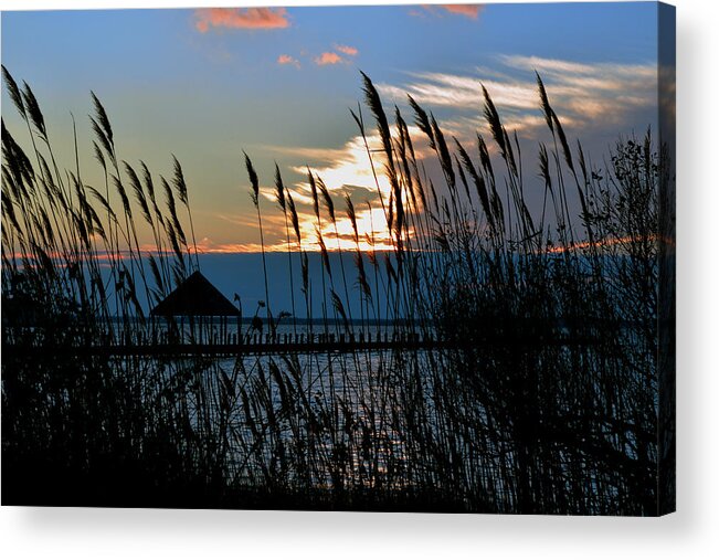Ocean City Acrylic Print featuring the photograph Ocean City Sunset at Northside Park by Bill Swartwout