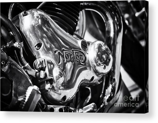 Norton Acrylic Print featuring the photograph Norton Engine Casing by Tim Gainey