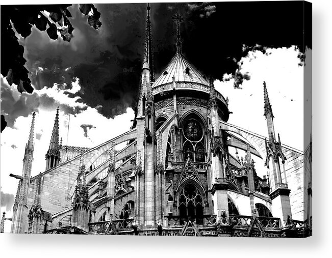 Notre Dam Acrylic Print featuring the photograph Notre Dam Revealed By Denise Dube by Denise Dube