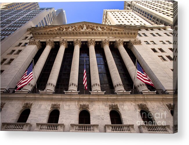 New York Acrylic Print featuring the photograph NY Stock Exchange by Brian Jannsen