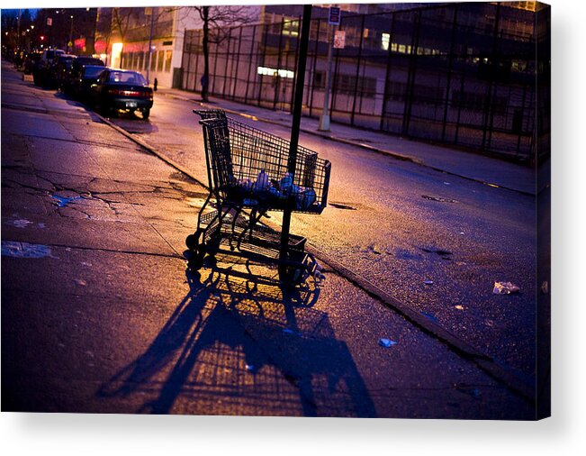 Tranquility Acrylic Print featuring the photograph NYC Grocery Cart by Afton Almaraz