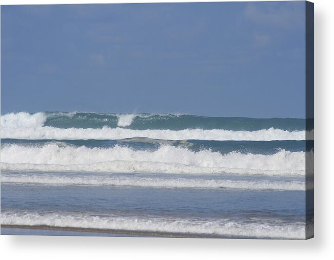Ocean Waves Acrylic Print featuring the photograph Ocean Waves 7 New Zealand by Phoenix De Vries