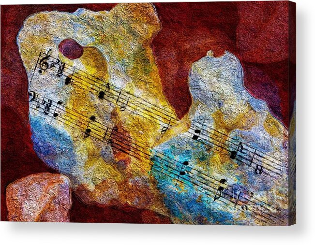 Music Acrylic Print featuring the digital art Cleft for Me by Lon Chaffin