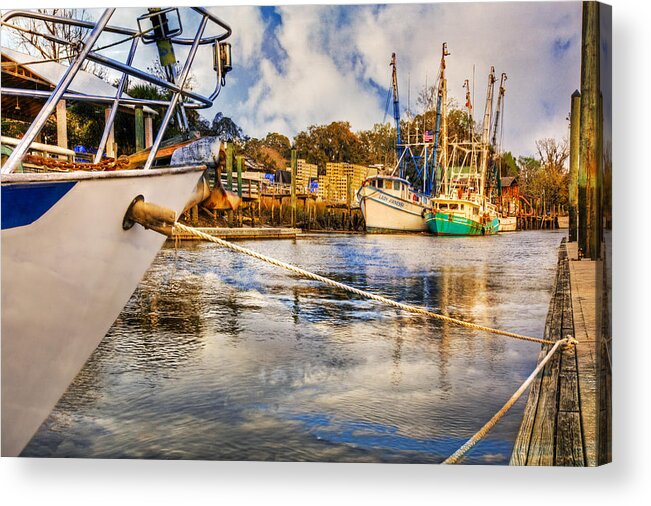 Boats Acrylic Print featuring the photograph Off the Starboard Bow by Debra and Dave Vanderlaan
