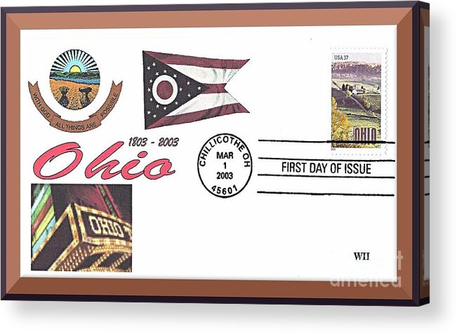 Ohio Acrylic Print featuring the photograph Ohio Bicentennial Cover #2 by Charles Robinson