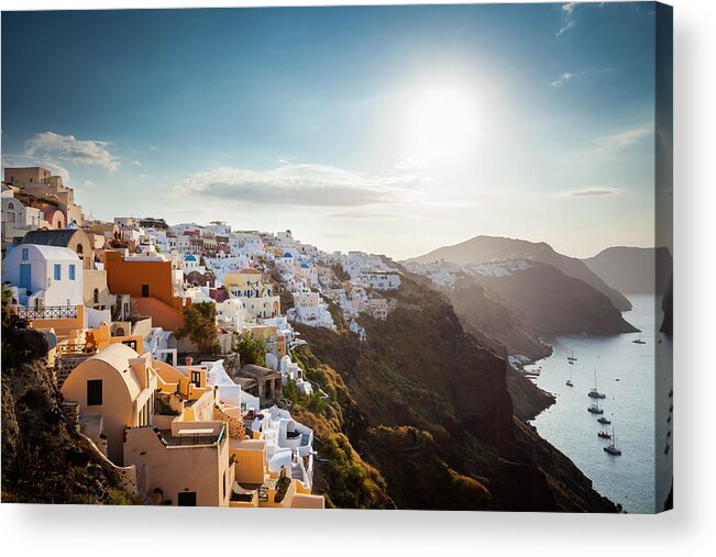 Greek Culture Acrylic Print featuring the photograph Oia by Jorg Greuel