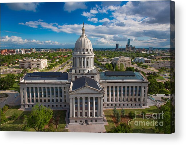 Oklahoma City Acrylic Print featuring the photograph Oklahoma City State Capitol Building B by Cooper Ross