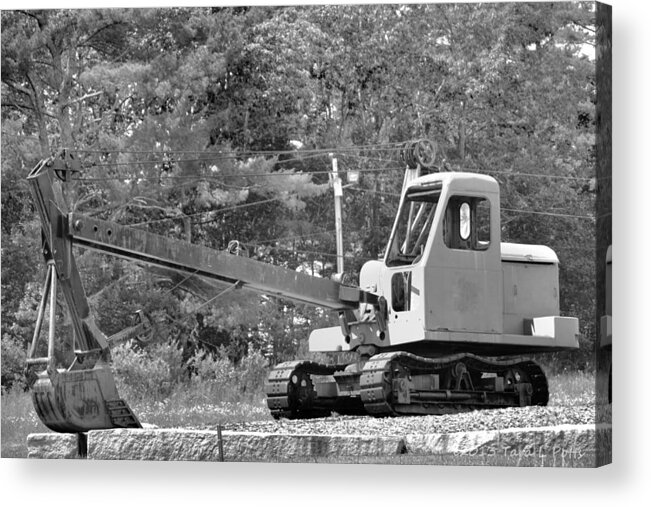 Old Acrylic Print featuring the photograph Old Backhoe by Tara Potts