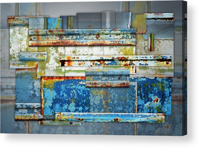 Abstract Metal Acrylic Print featuring the photograph Metal Abstract by Steven Michael
