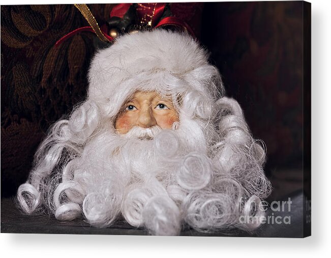 Santa Clause Acrylic Print featuring the photograph Old Fashion Santa by Joan Bertucci