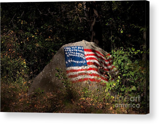America Acrylic Print featuring the photograph Old Glory ROCKS by T Lowry Wilson