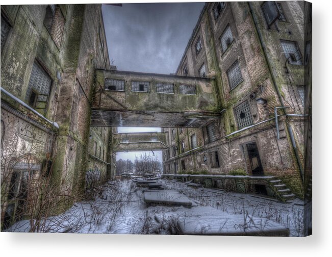 Creepy Acrylic Print featuring the digital art Old mill by Nathan Wright