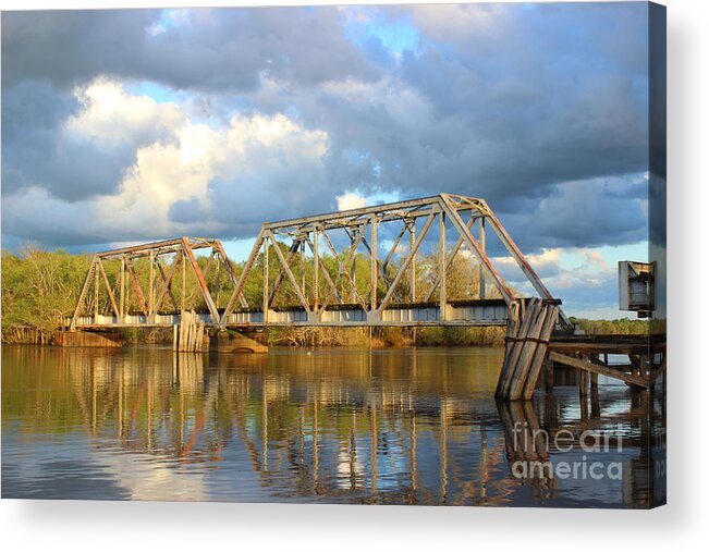 Landscape Acrylic Print featuring the photograph Old Railroad Bridge by Andre Turner